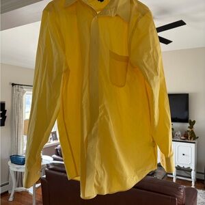 Bright Yellow Button-Up Shirt Croft&Barrow 16.5 34/35 great condition